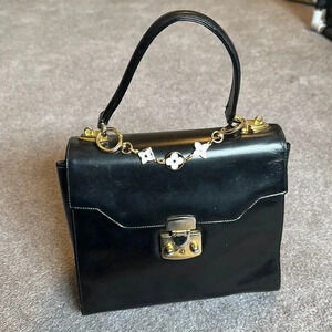 Lady Lock Scuola Del Cuoio Leather Bag Vintage GUC